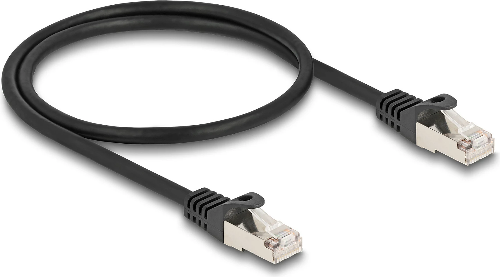 Kabllo RJ50 DeLOCK, RJ50 mashkull-mashkull, S/FTP, 0.5 m, e zezë