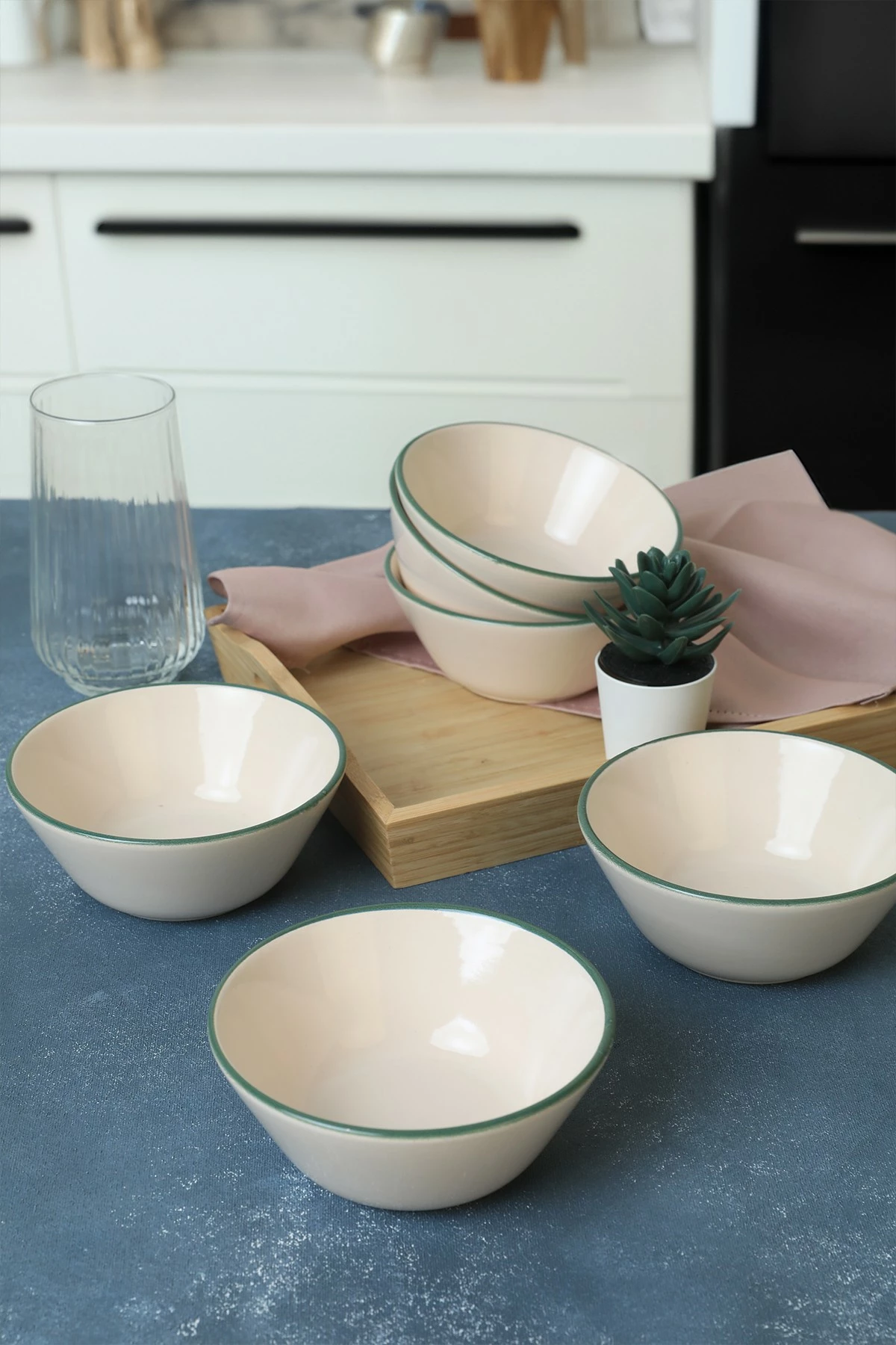 Set tasash (6 copë), Hermia Concept, krem, X0001531800000000000000000
