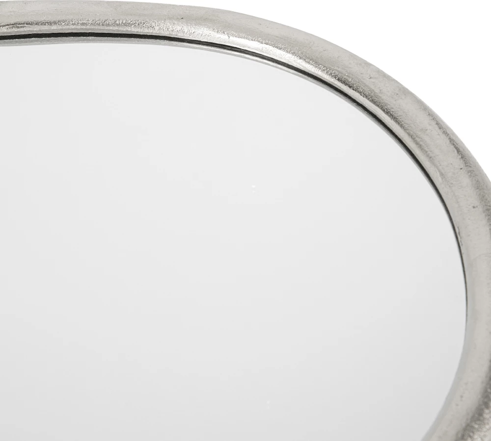 Pasqyrë muri CLAIR, ngjyrë argjendi, 58x58x10 cm