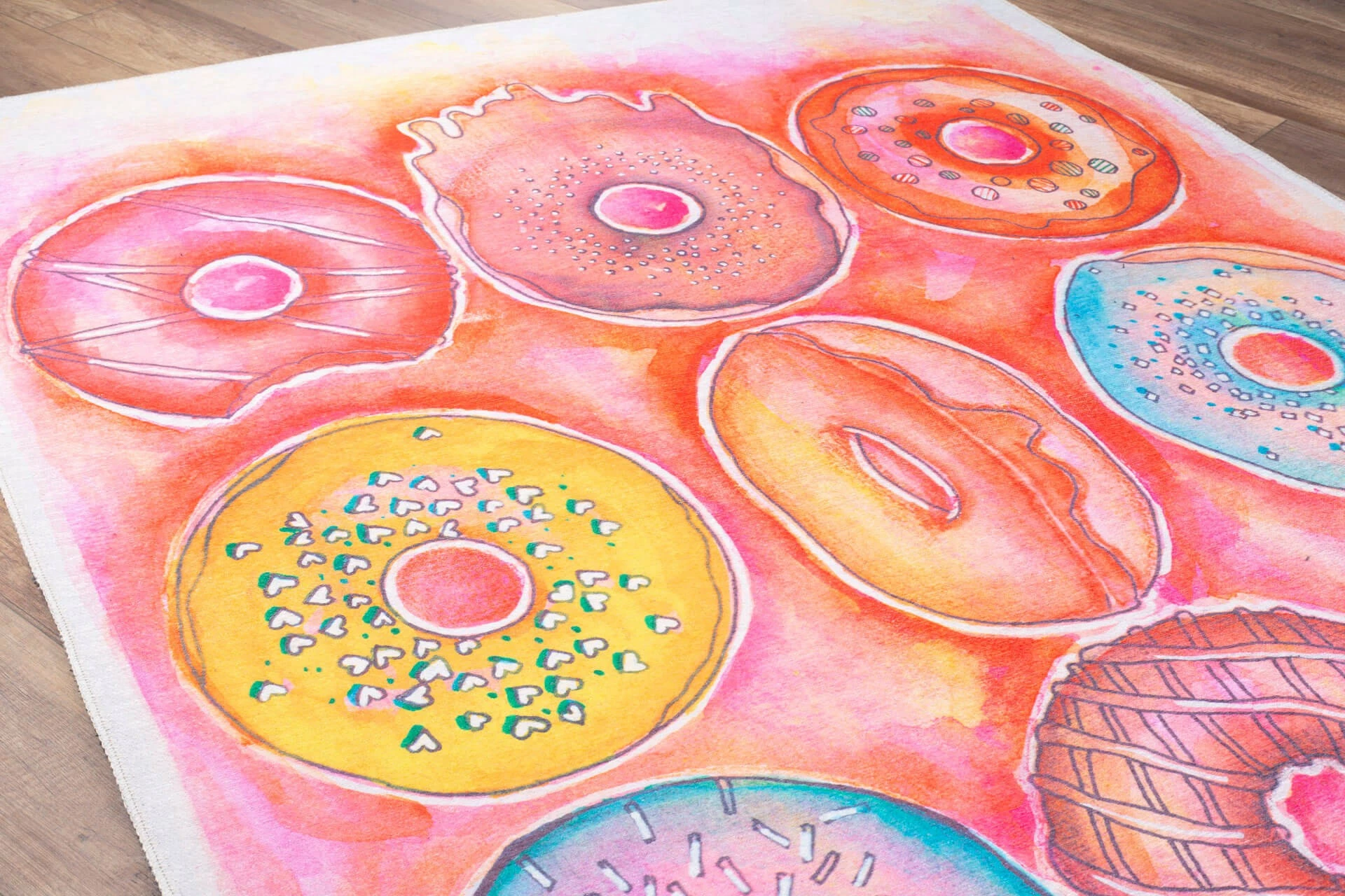 Qilim i madh, shumëngjyrësh, model me donut, 230x330cm, Conceptum Hypnose, Ada Gönül Chenille AL 311