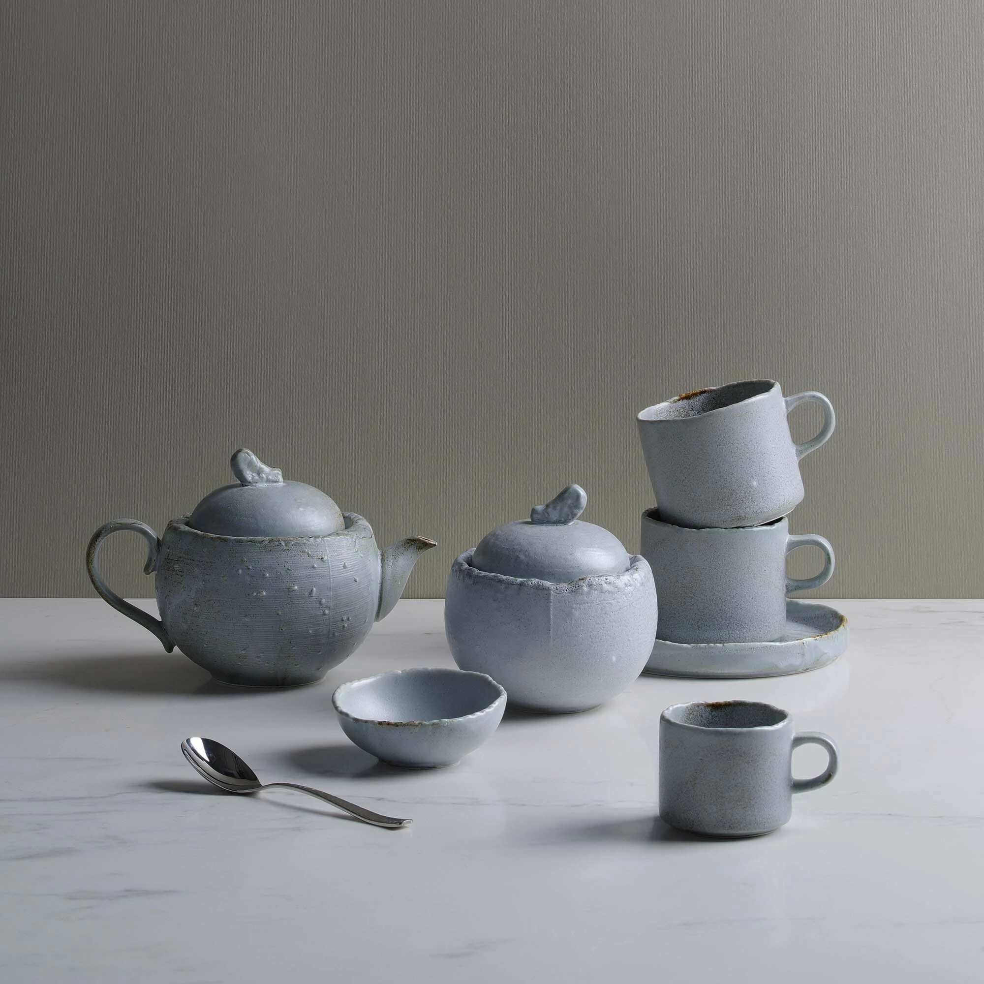 Mug Fine Dine Stark 360ml, gri, set 3 copë