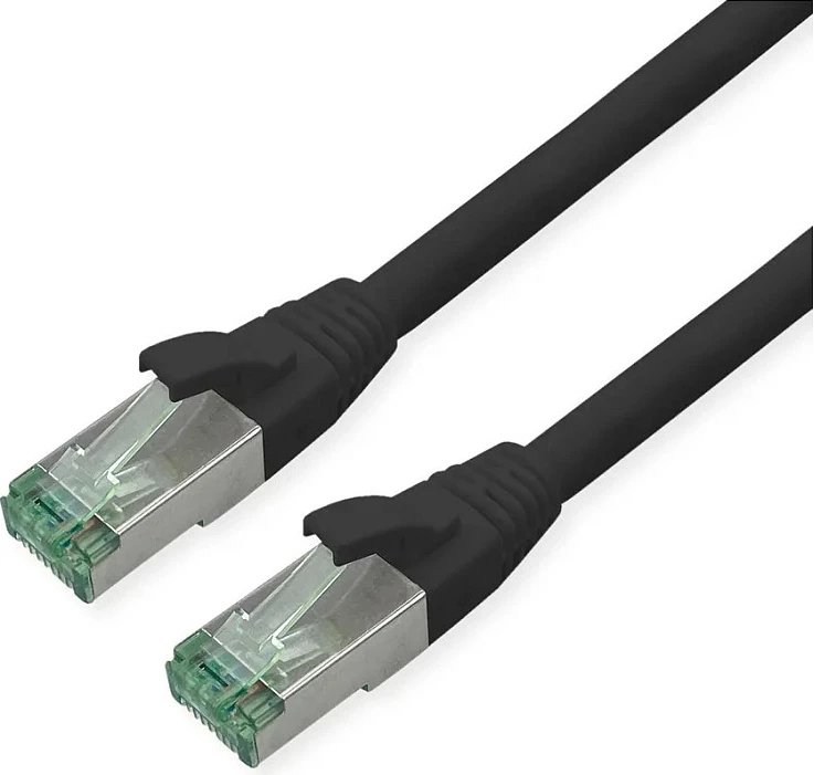 Kabllo Ethernet ROLINE 21.45.3275, Cat6a, 0.3 m, S/FTP, RJ-45, e zezë