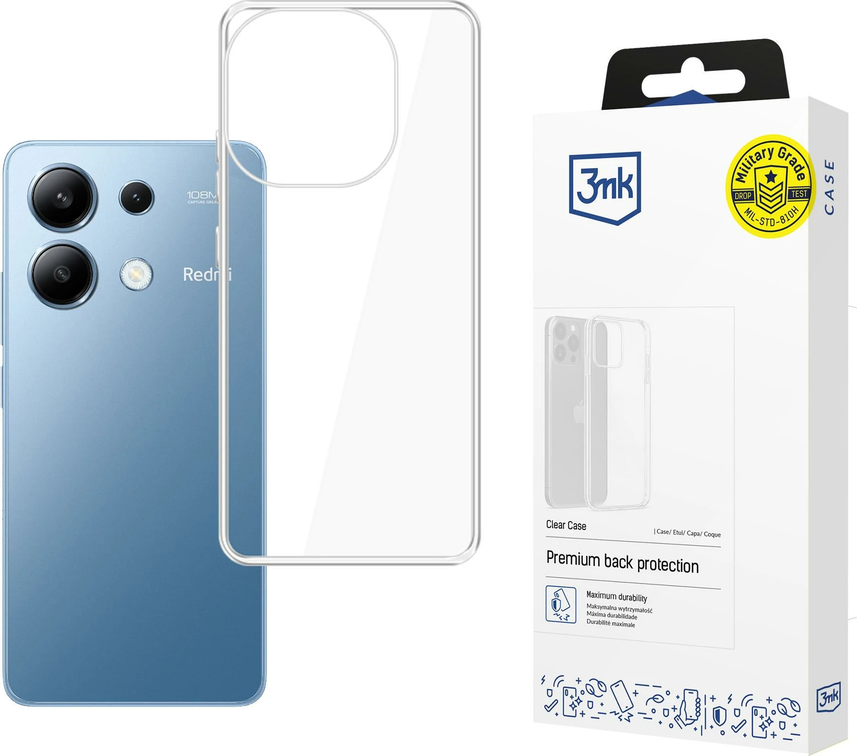 Mbështjellës 3mk Protection Clear Case për Xiaomi Redmi Note 13 4G, Transparent