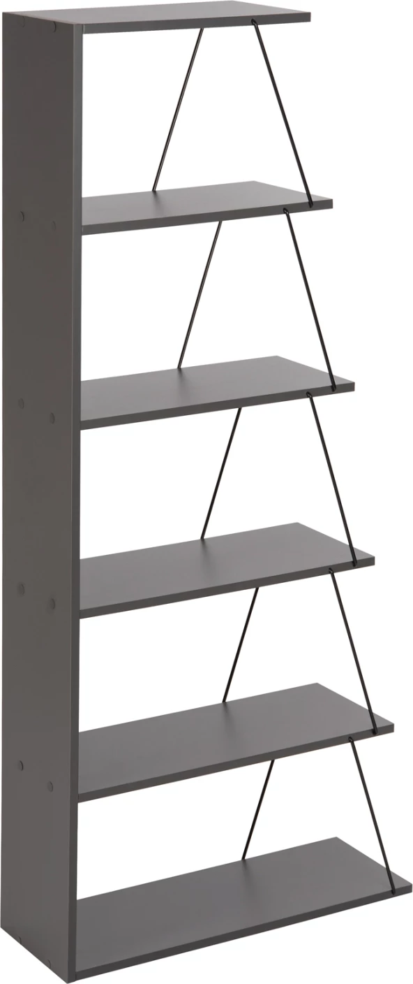 Mini Raft metalik për dokumente dhe libra, 65x22-24x146Hcm, e zezë