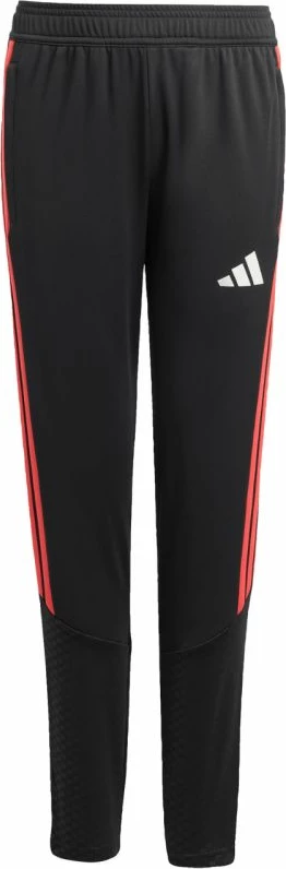 Pantallona sportive për fëmijë adidas, të zeza e të kuqe [Madhësia: 164 cm]