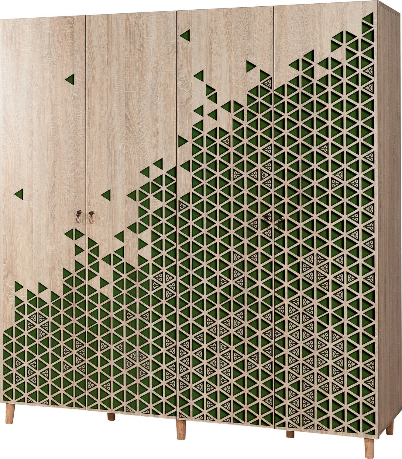 Dollap Hanah Home, İmaj-121, ngjyrë lisi Sonoma, 180x192x52cm