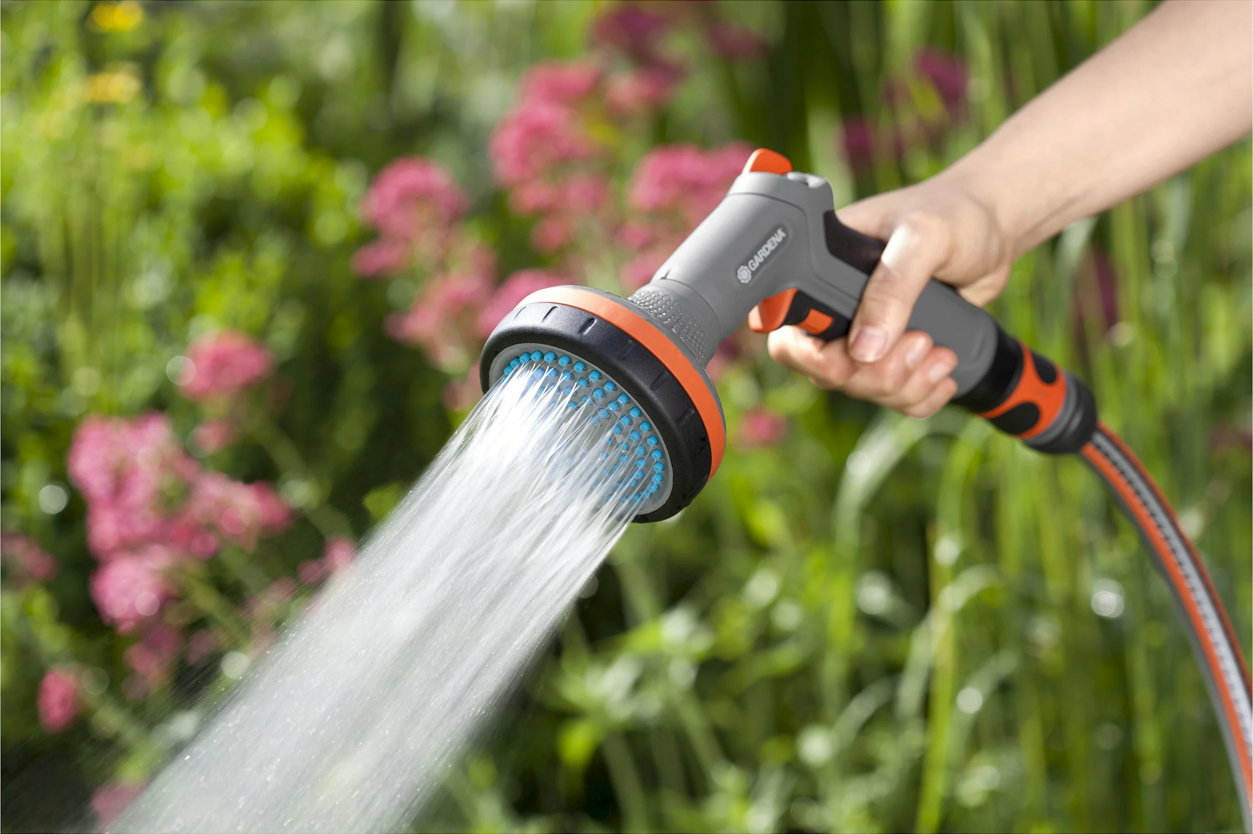 Spërkatës uji Gardena Comfort Brause për lule dhe shtretër, gri/portokalli