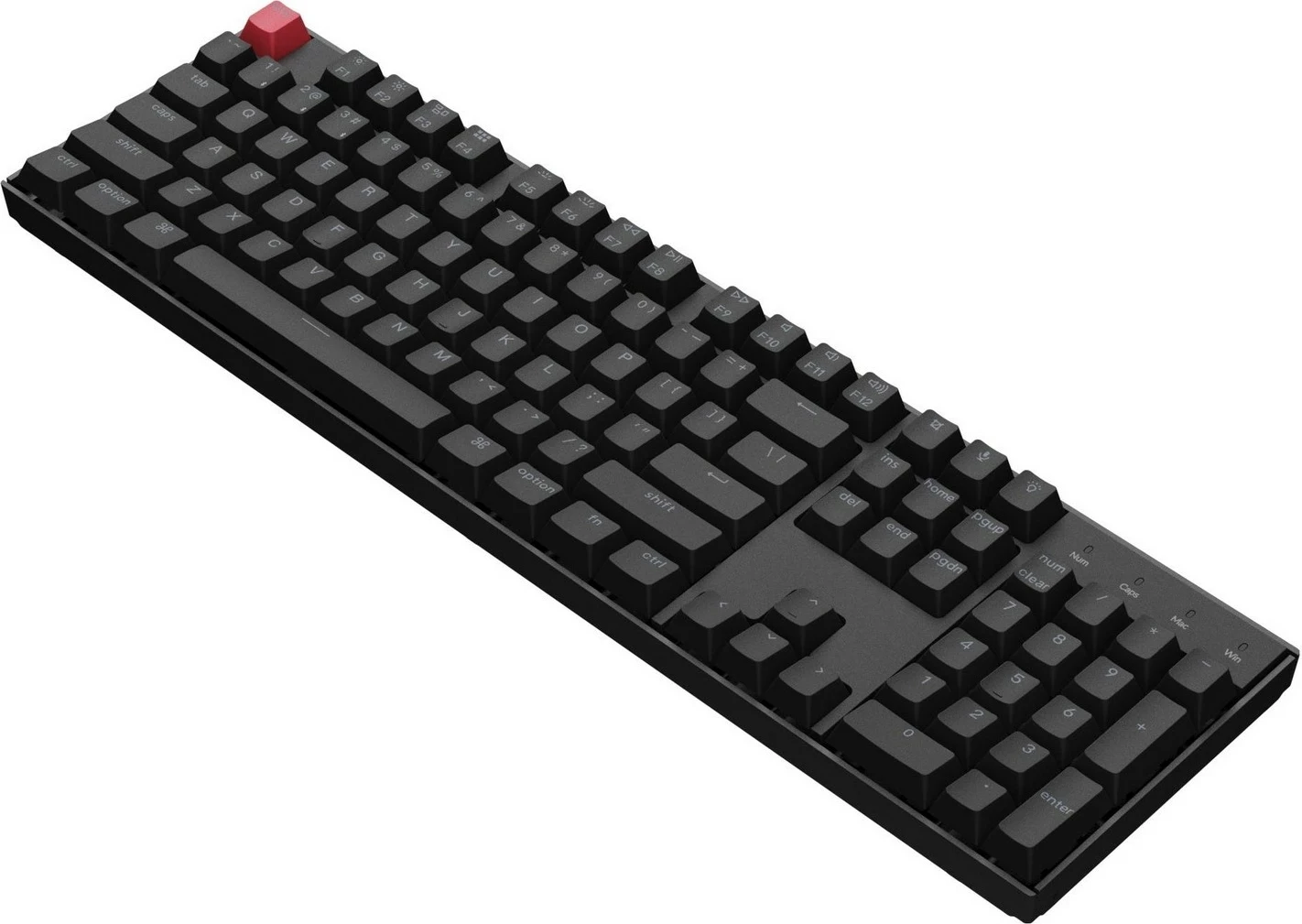 Tastierë mekanike Keychron K10 V2, full size, RGB, Hot-Swap, Super Red Switch, e zezë