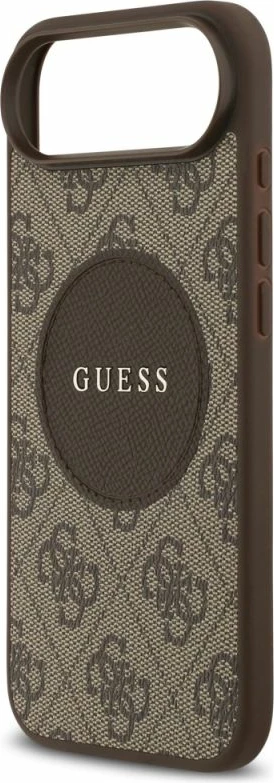 Kapak telefoni Guess 4G Circle Classic Logo MagSafe për iPhone Air, kafe