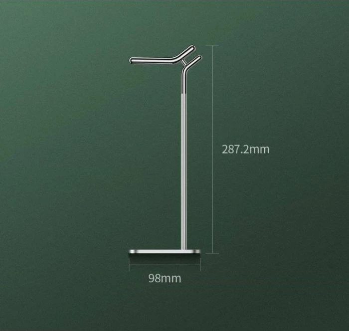 mbajtëse kufjesh UGREEN 80701, alumin metalike, e rregullueshme, 287 mm, argjend/e zezë