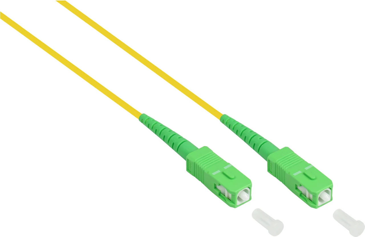 Kablë fibër optike GoodConnections LW-S907LASA, FTTH G.652D, LC-SC APC, 7.5 m, e verdhë