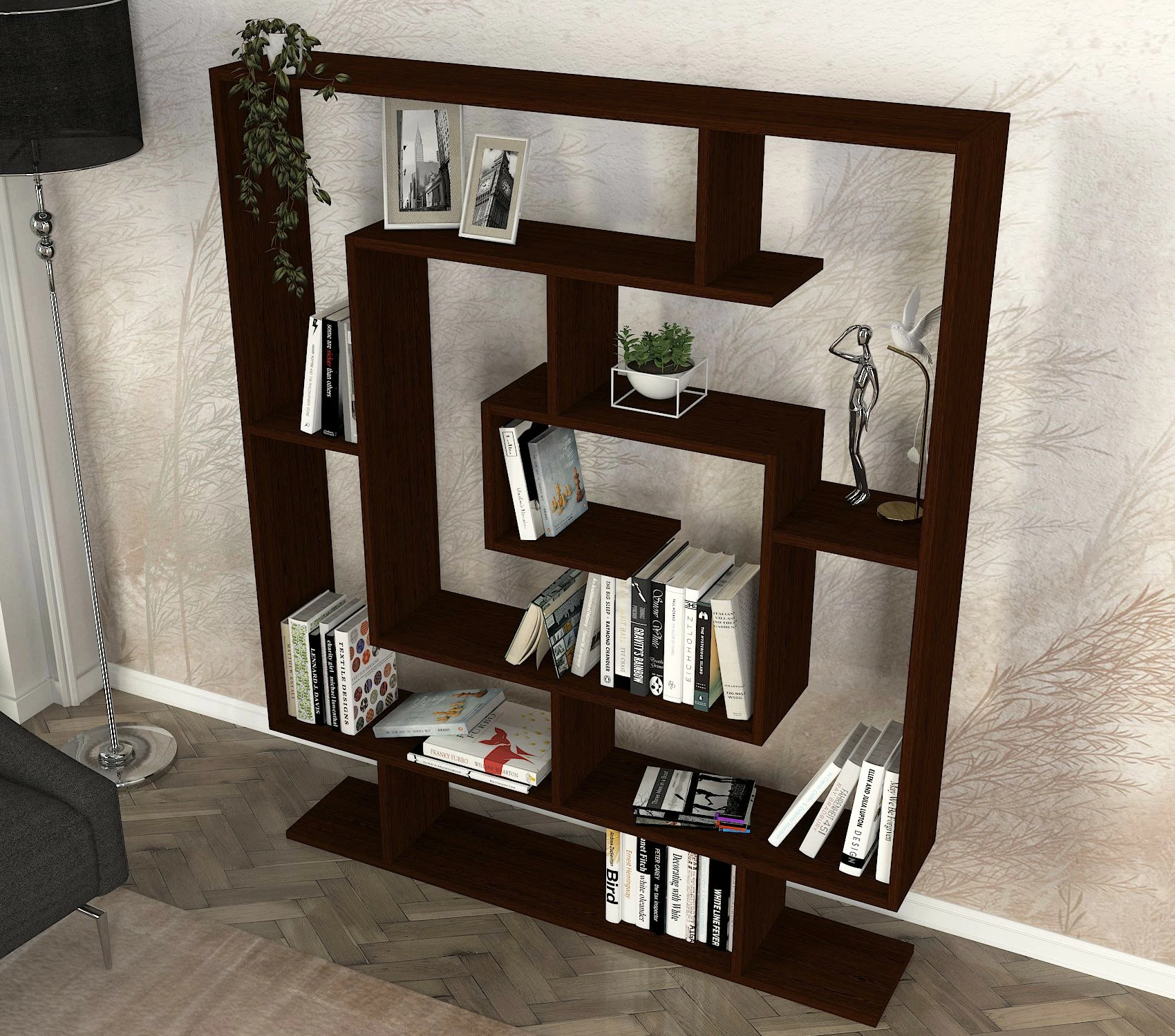 Raft librash Hanah Home, Sarmaşık, ngjyrë wenge