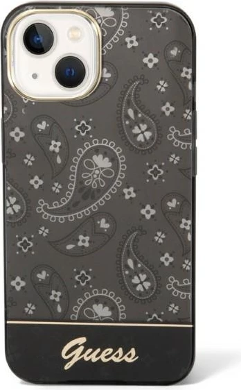 Mbështjellës Guess Bandana Paisley për iPhone 14 Plus 6.7", i zi, hardcase