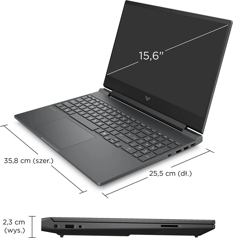 Laptop gaming HP Victus 15-fa2243nw, Intel Core i5-13420H, 16GB RAM, 512GB SSD, RTX 4050, 15.6" FHD, Gri