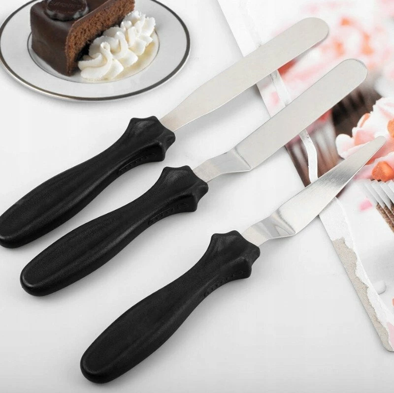 Spatulë dekorimi, Brunbeste BB-1693, inoks 22–23.5 cm, e zezë, set 3 copë