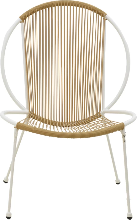 Karrige Dapper metalike e bardhë-pe natyrale 64.5x74.5x76cm