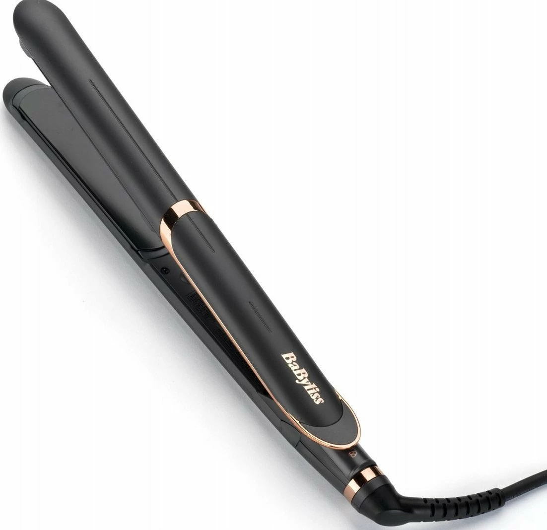 Hekur për flokë BaByliss Smooth Pro 235 ST394E 235°C, jonizim, pllakë qeramike, e zezë-ari, me këllëf termik