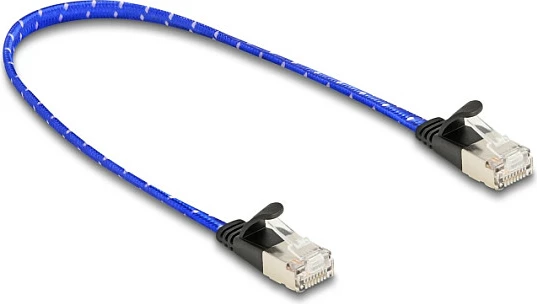 Kabllo rrjeti Ethernet DeLOCK RJ45 Cat6a U/FTP, 0.3 m, e sheshtë, blu