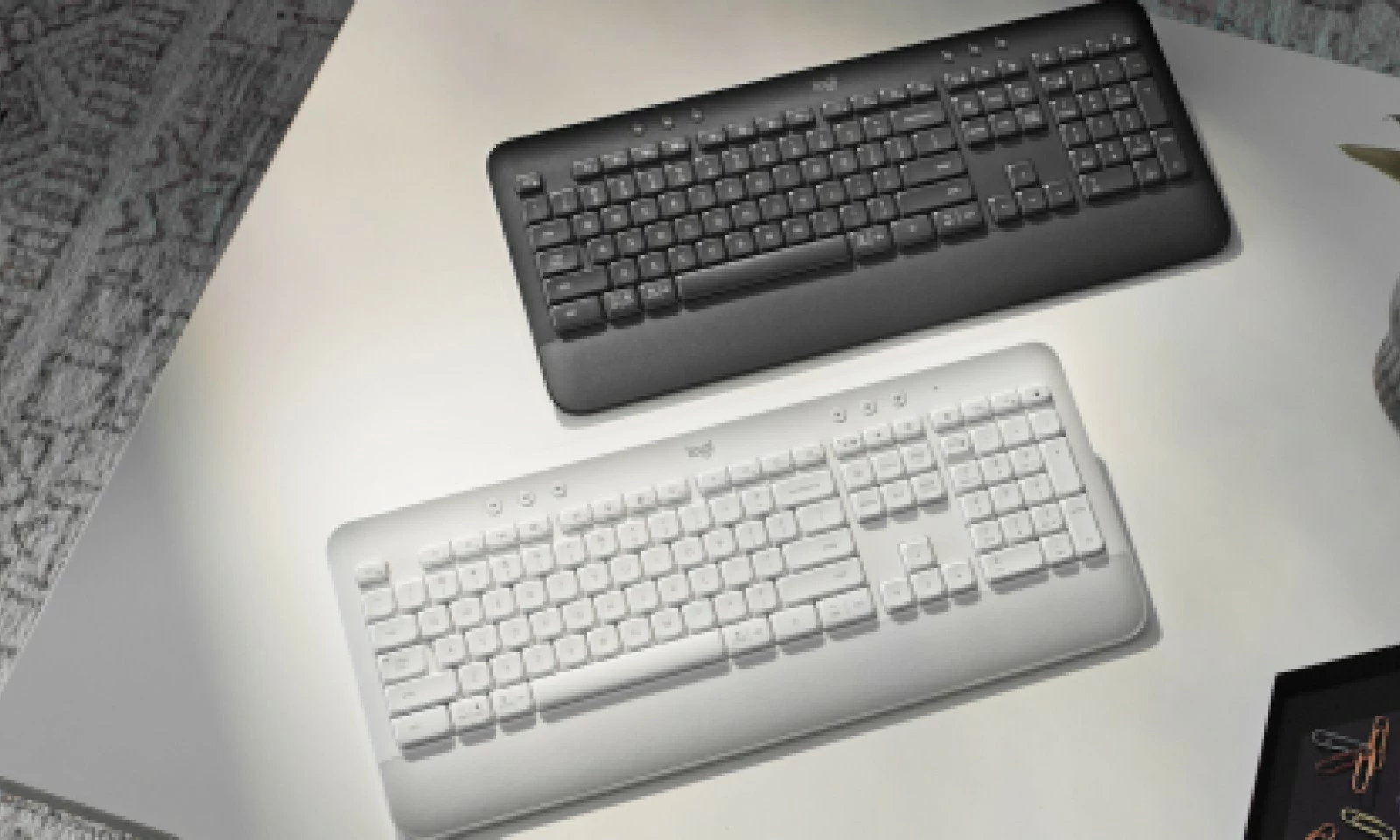 Tastierë Logitech SIGNATURE K650, Wireless, Bluetooth, Membranë, AZERTY, Grafit