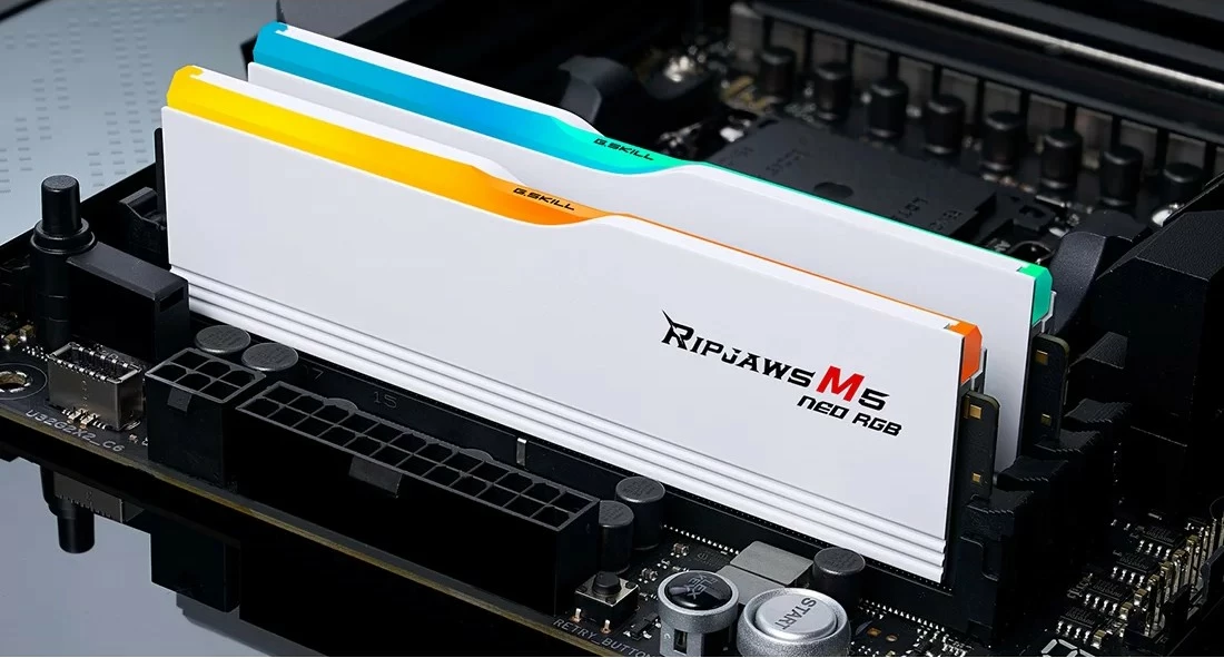 RAM Memorje G.Skill Ripjaws M5 Neo RGB 64GB (2x32GB) 6000MHz bardhë