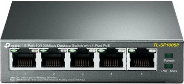 Switch, TP-Link, TL-SF1005P, 5 porte 10/100Mbps me 4 PoE