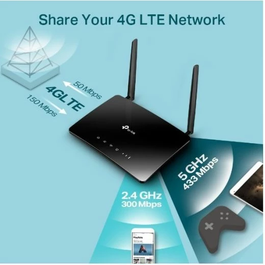 Router 4G LTE TP-LINK Archer MR400 AC1200 Dual Band, Nano SIM, i zi