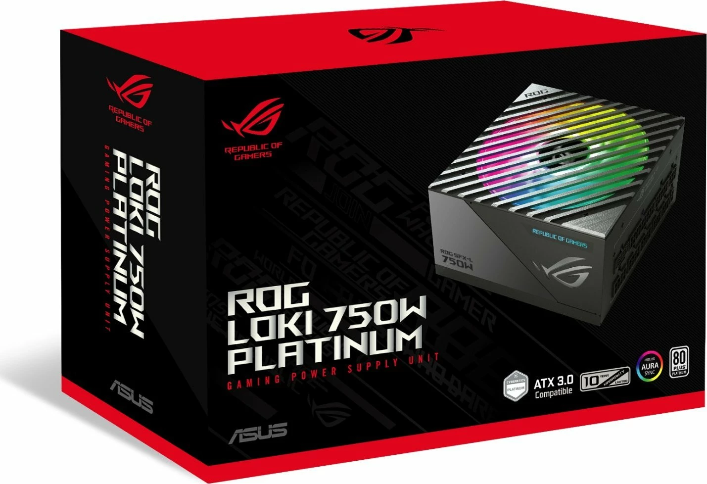 Furnizues rryme Asus ROG Loki Platinum 750W SFX-L ATX 3.0, 80 Plus Platinum, full modular, 90YE00N4-B0NA00, e zezë