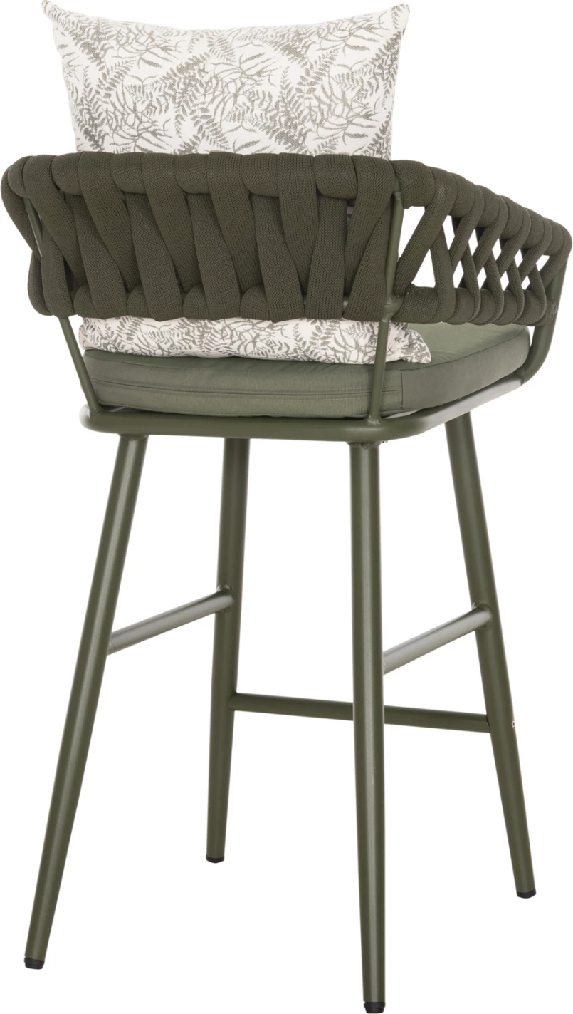 Karrige për bar alumini CAMDEN FH6142.09 jastëk shpine me dizajn print - ulli i errët 56x60x108Hcm