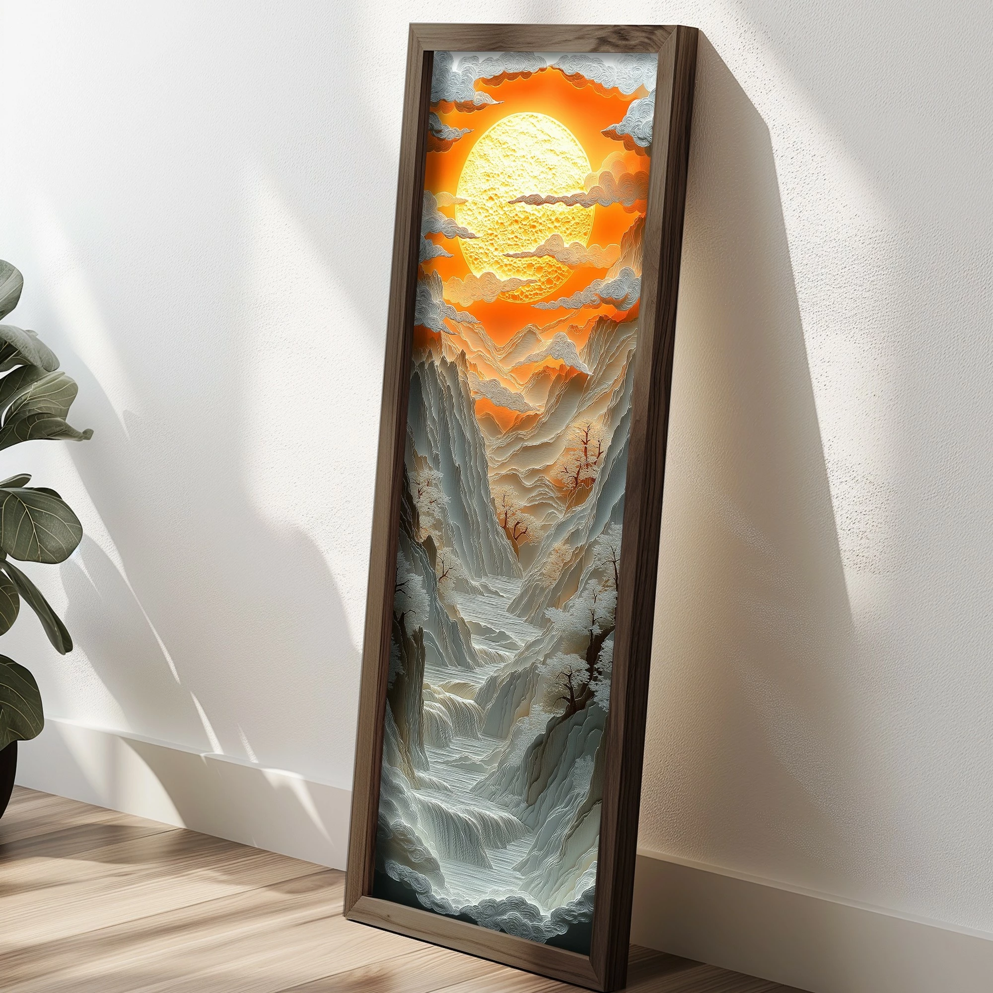 Pikturë dekorative me kornizë MDF, shumëngjyrëshe, Wallity, EMR072, 40x120x3.5cm