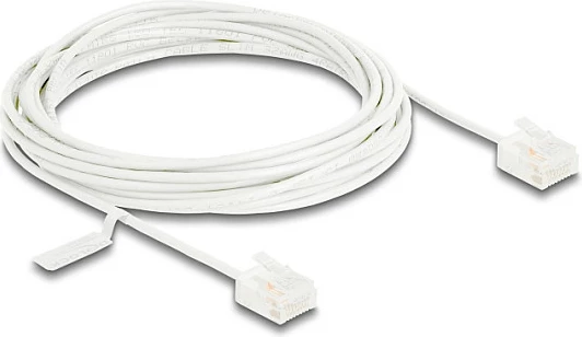 Kabllo rrjeti DeLOCK Cat6 RJ45 UTP Ultra Slim 5 m, e bardhë