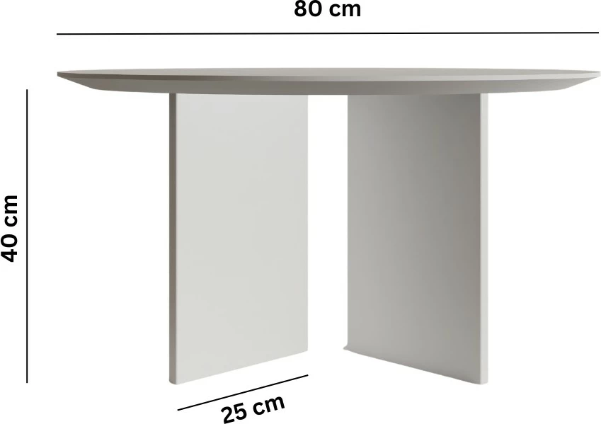 Tavolinë kafeje Skye Decor, Leo 42, e bardhë
