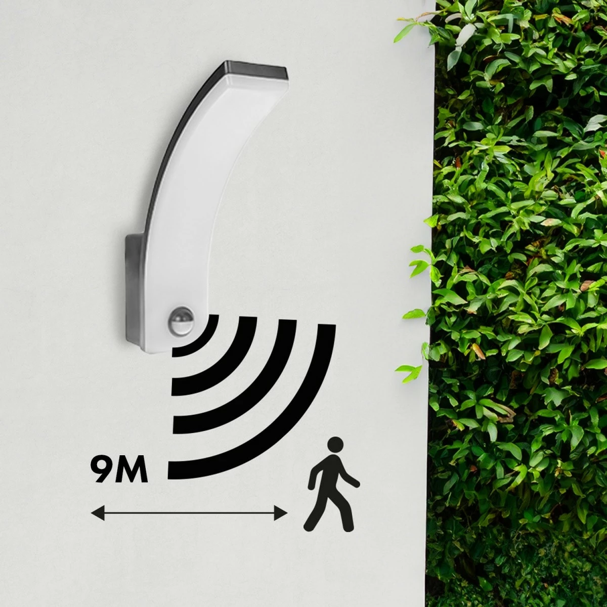 Llambë LED Maclean MCE512 GR 20W 2000lm sensor lëvizjeje PIR IP65 4000K, gri