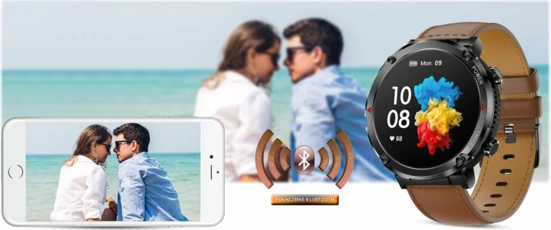 Smartwatch Gravity unisex, e zezë