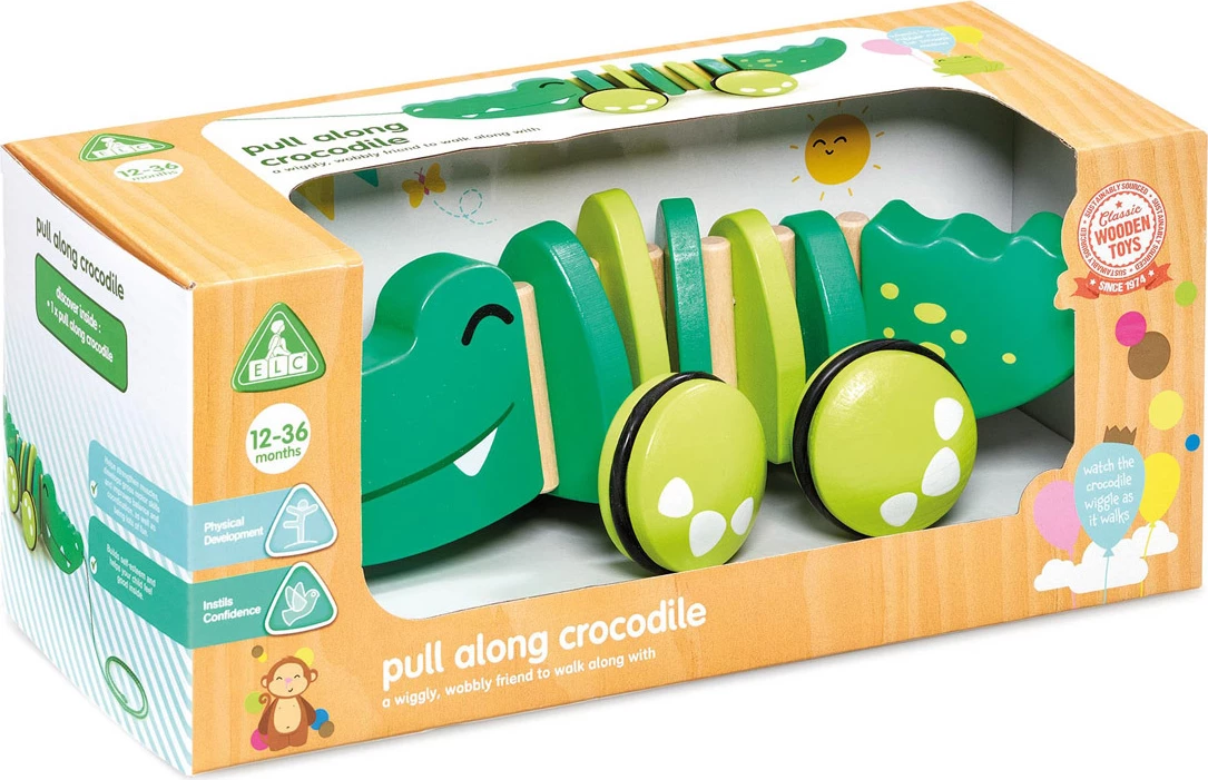 Early Learning Centre Wooden Pull Along Crocodile