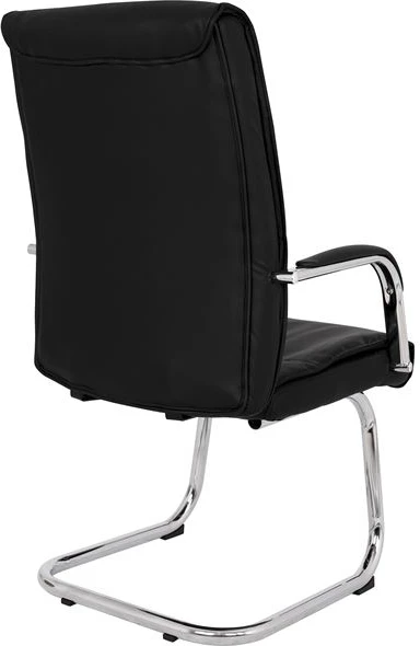 Karrige konferencash JACOB FH1045.11, ngjyrë e zezë PU, bazë e kromuar, 57x66,5x102 cm, set prej 2 copash