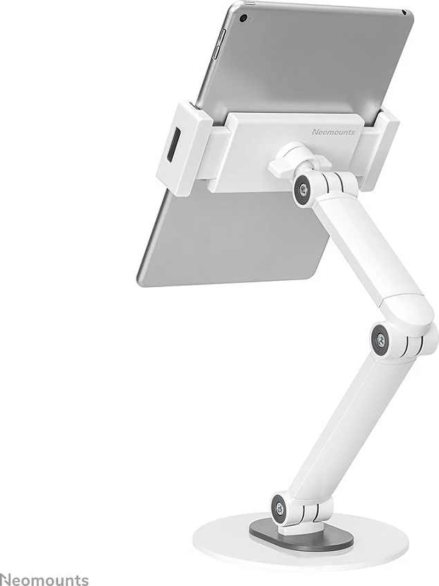 Mbajtëse tavoline Neomounts DS15-550WH1, universal, për tabletë/celular, rrotullim 360°, e bardhë