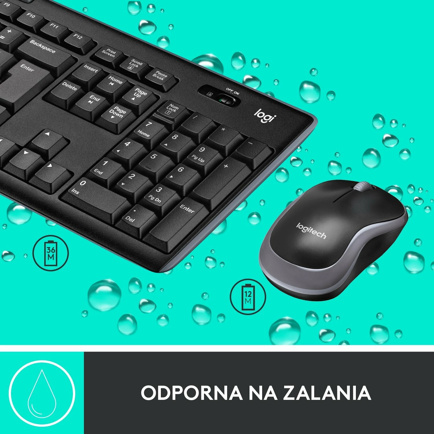 Set tastierë + Maus wireless Logitech MK270 (920-004508), US INTL, USB nano receiver, i zi