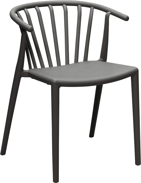 Karrige për kopsht, ngjyrë antracit, 55x53x73 cm