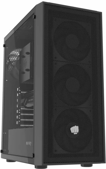 Kuti kompjuteri FURY SHOBO SH8F midi tower me dritare, e zezë