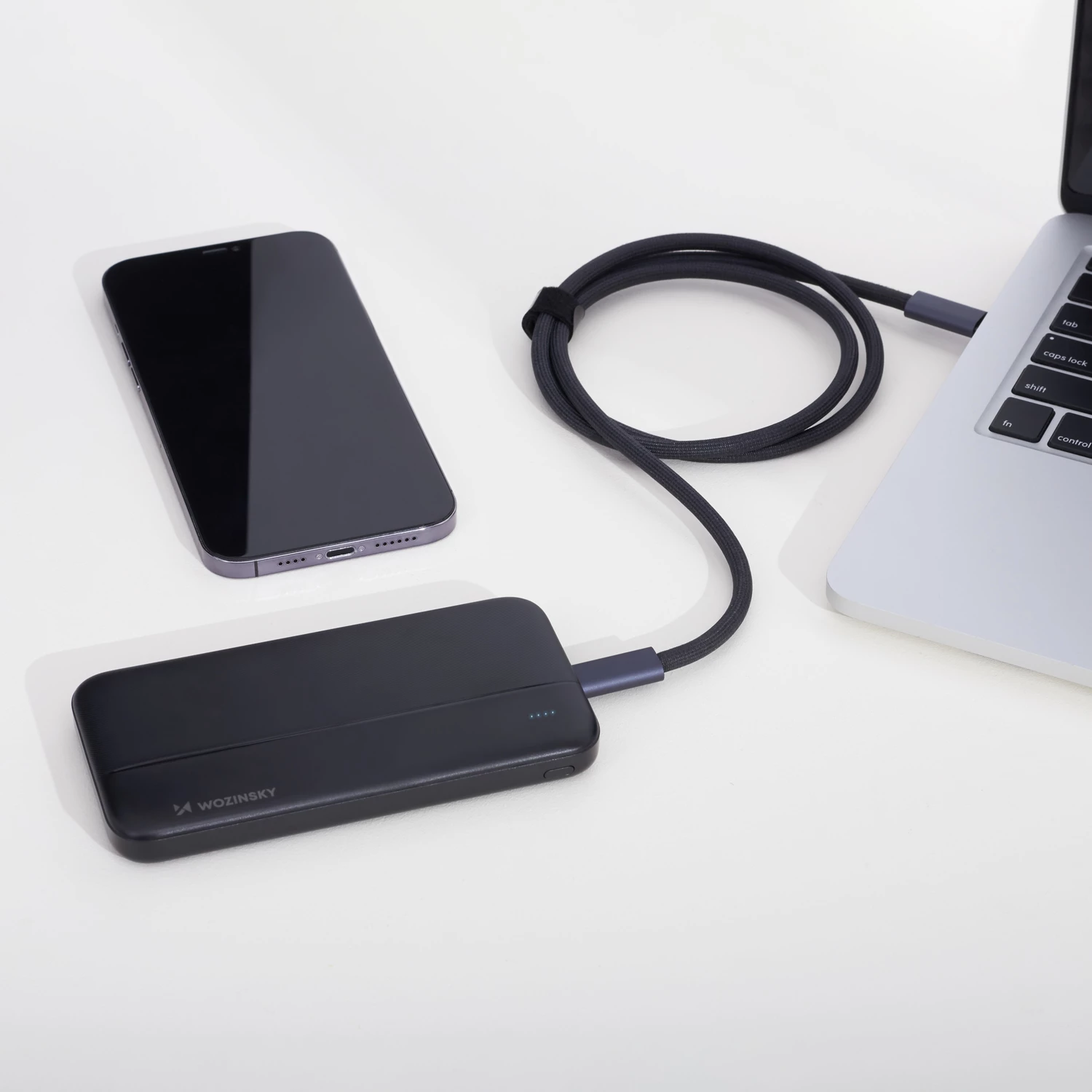 Powerbank Wozinsky WPBBK1, 10000mAh, 2x USB, e zezë