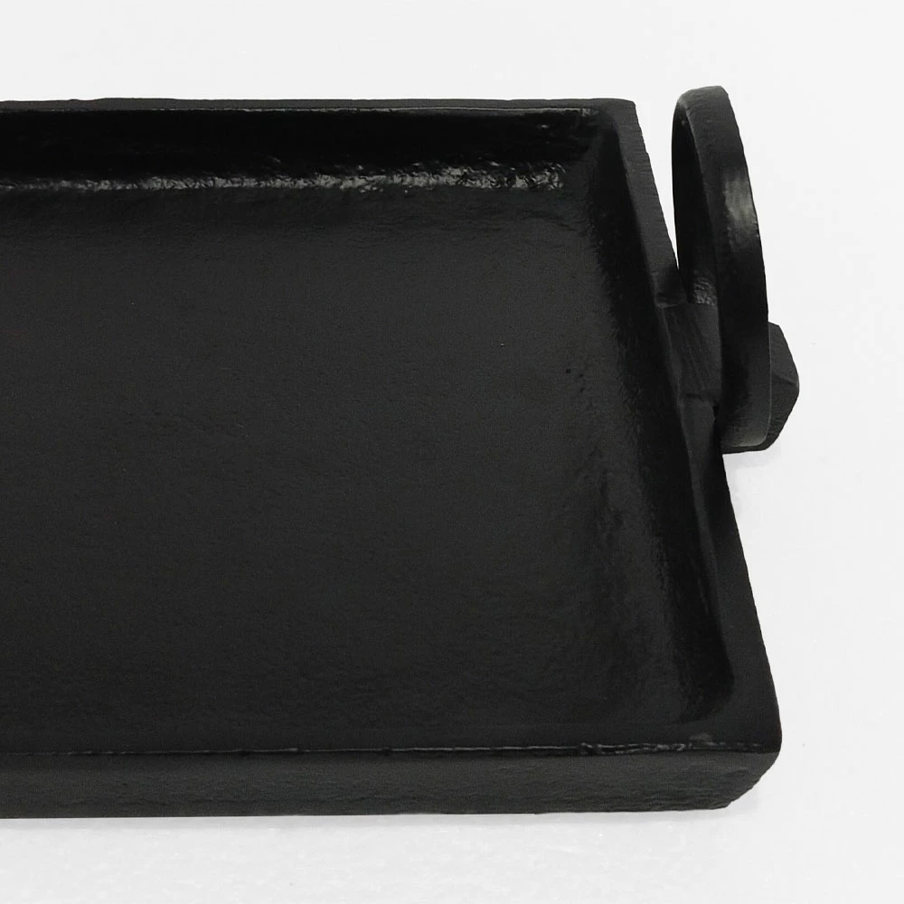 Tabaka dekorative Angolo, alumin, e zezë, 50x19x3cm