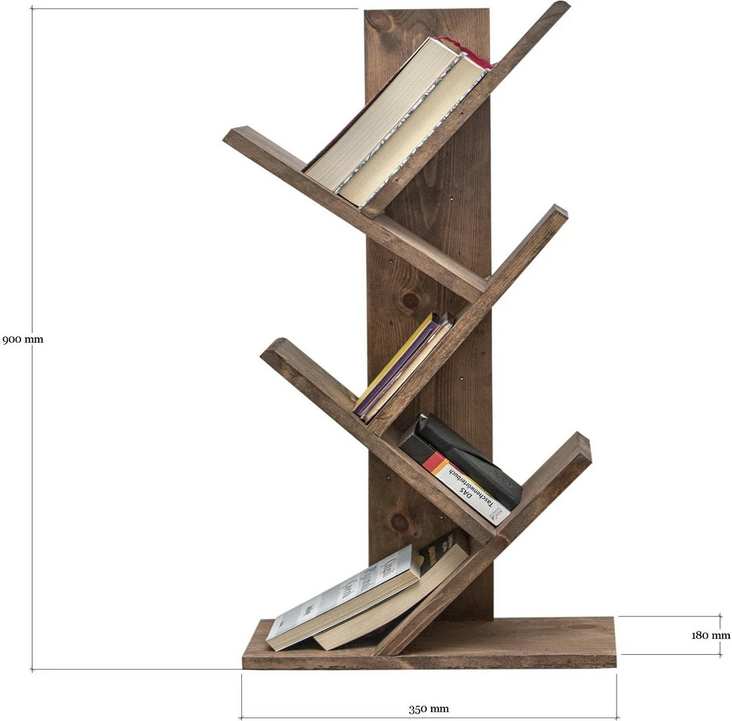 Raft librash prej druri, ngjyrë arre, Hanah Home Cemo