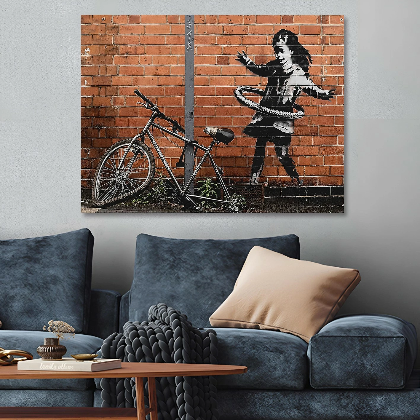 Pikturë dekorative në kanavacë, Banksy, shumëngjyrëshe, 70x100cm