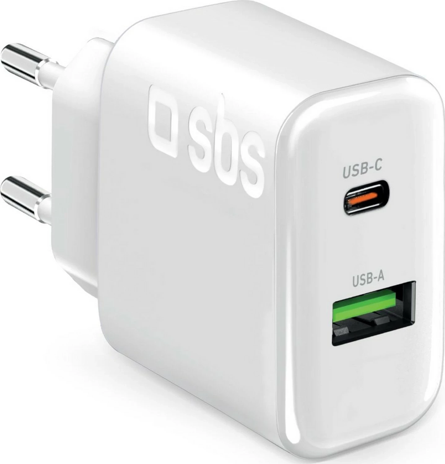 Karikues rrjeti SBS 70W, 1x USB-C, 1x USB-A, i bardhë