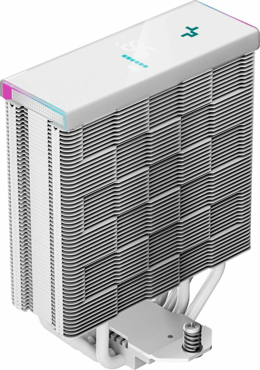 Ftohës CPU Deepcool AK400 Digital WH R-AK400-WHADMN-G 120mm ARGB, ekran digjital, 220W TDP, i bardhë