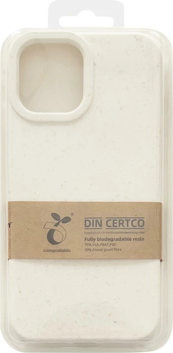 Mbështjellës Hurtel Eco Case për iPhone 14 Plus, silikon i biodegradueshëm, Bardhë