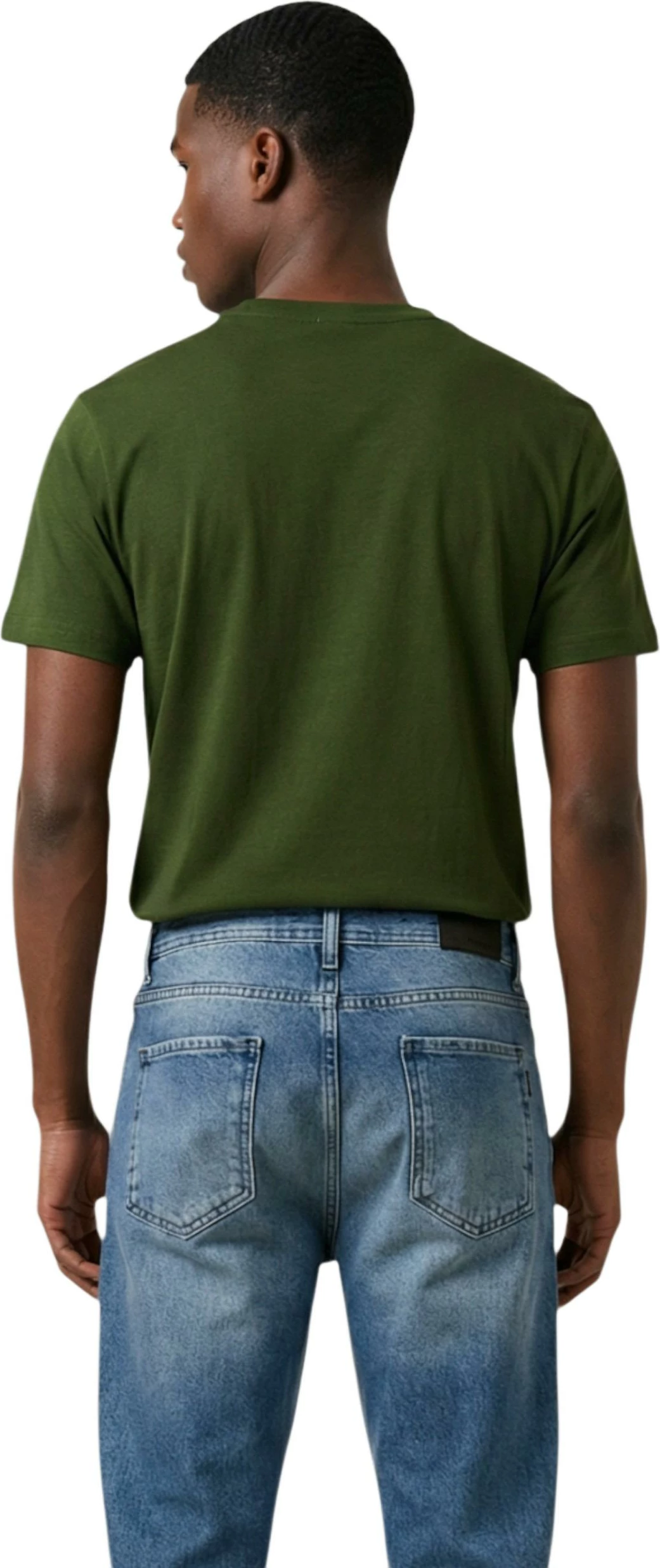 Maicë për meshkuj Calvin Klein Jeans SS Badge LV04RC272G, jeshile sage [Madhësia: L]