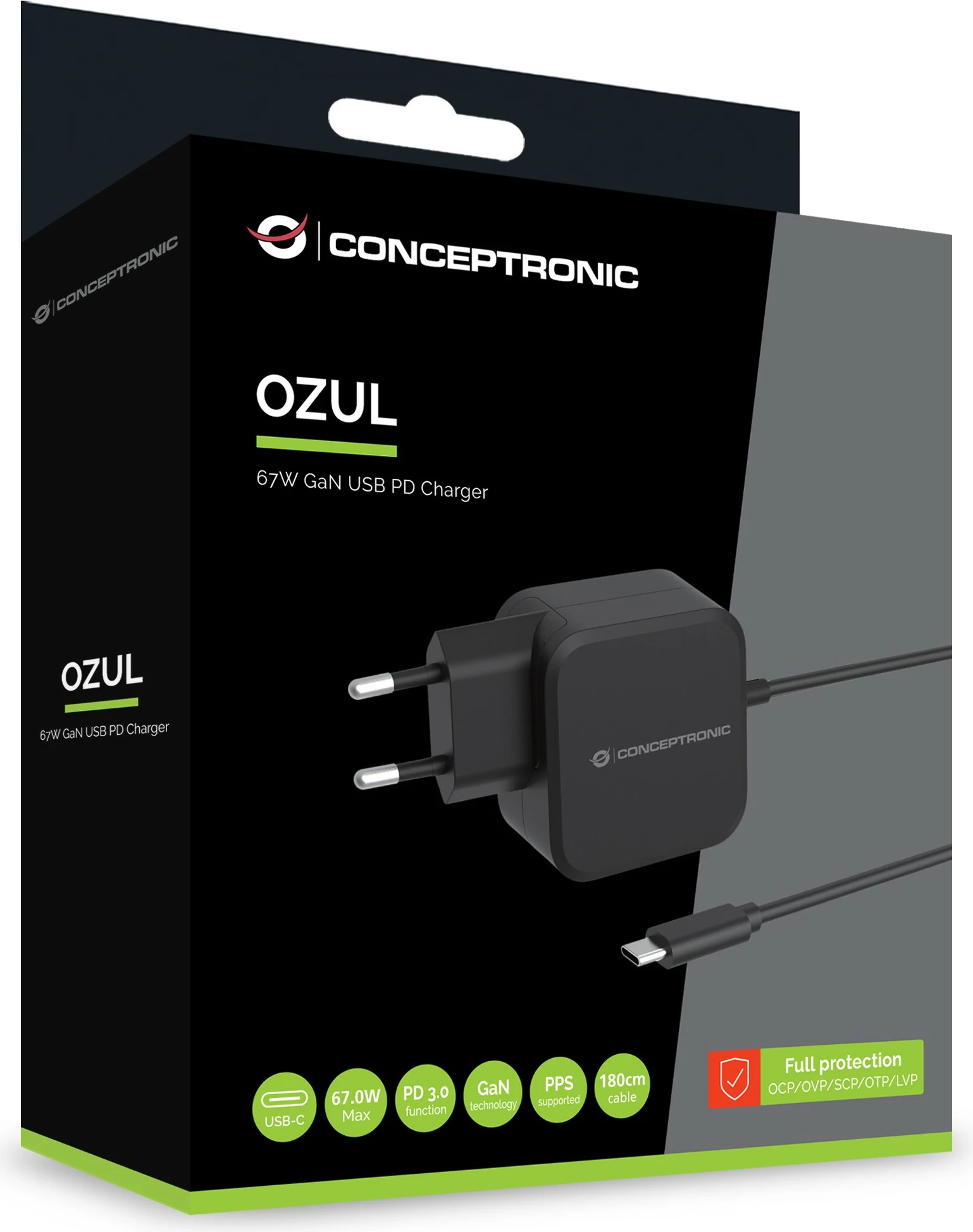 Karikues Conceptronic 1Port GaN USB-C 67W PD3.0/PPS i zi