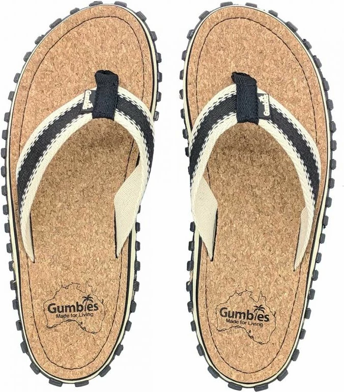 Flip-flop Gumbies për meshkuj, bezhë/krem dhe të zeza [Madhësia: 42]