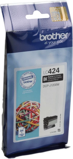 Fishek boje, Brother LC-424BK, 750 faqe, standard, e zezë